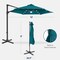 Best Choice Products 10ft 360° Rotating Cantilever Easy Auto Open Patio Umbrella w/ Solar LED Lights